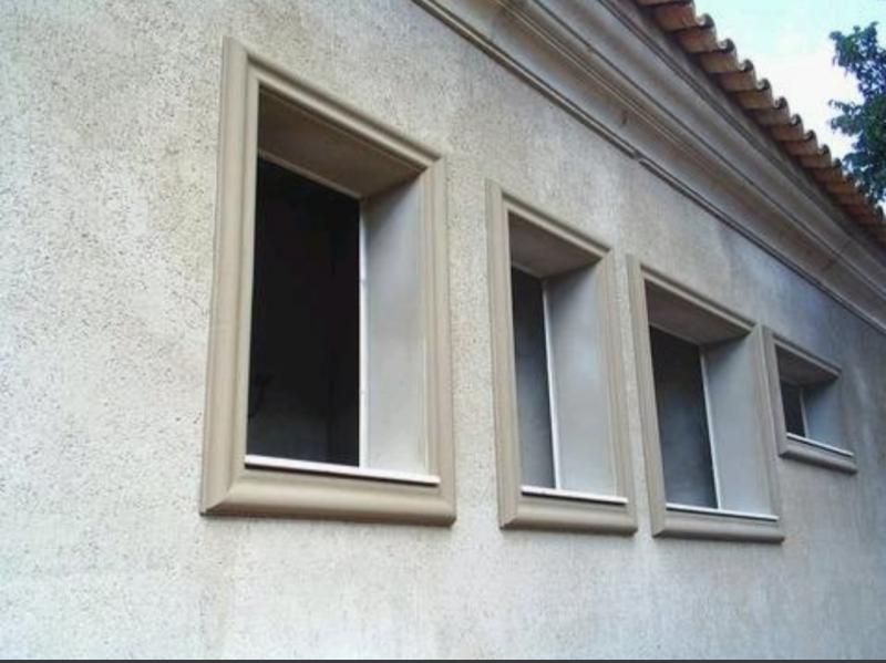 Moldura de cimento para portas e janelas
